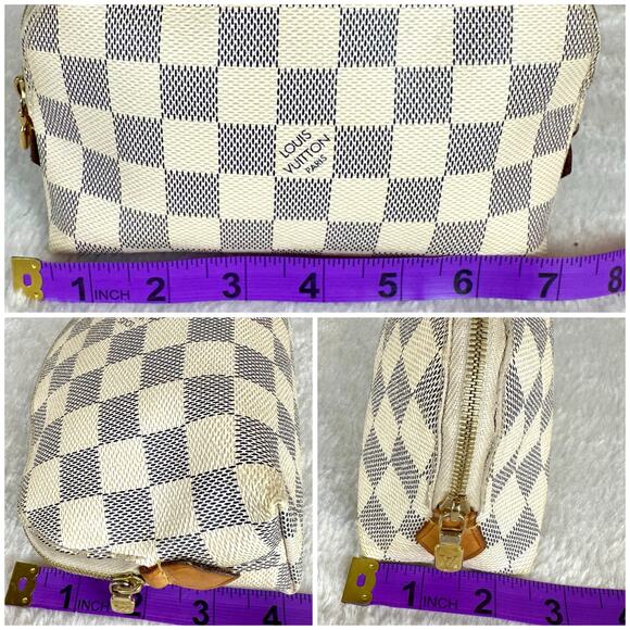 Louis Vuitton Damier Azur Pouch PM or Crossbody Bag NICE! Great gift! - Picture 11 of 13